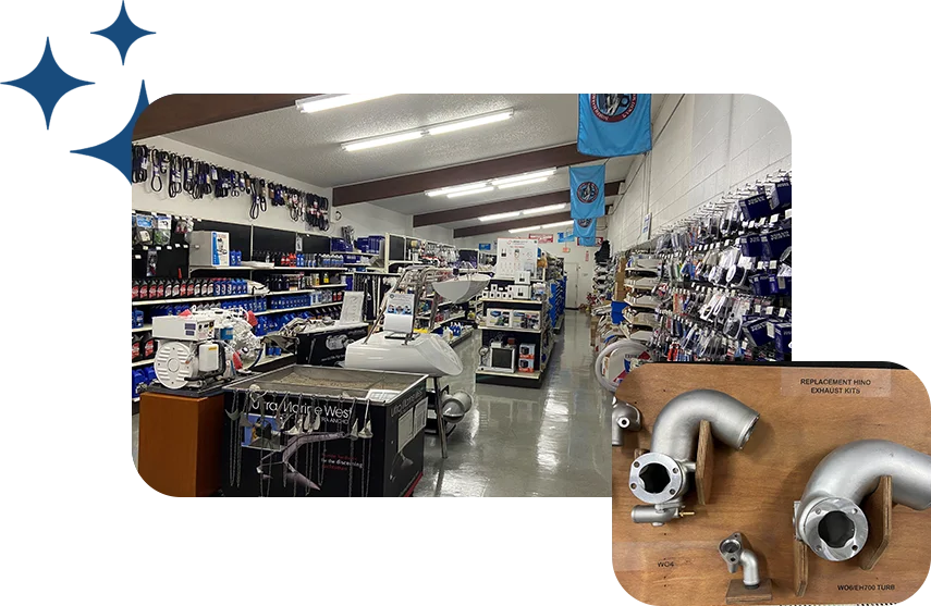 A view of a store with many different types of plumbing fixtures.